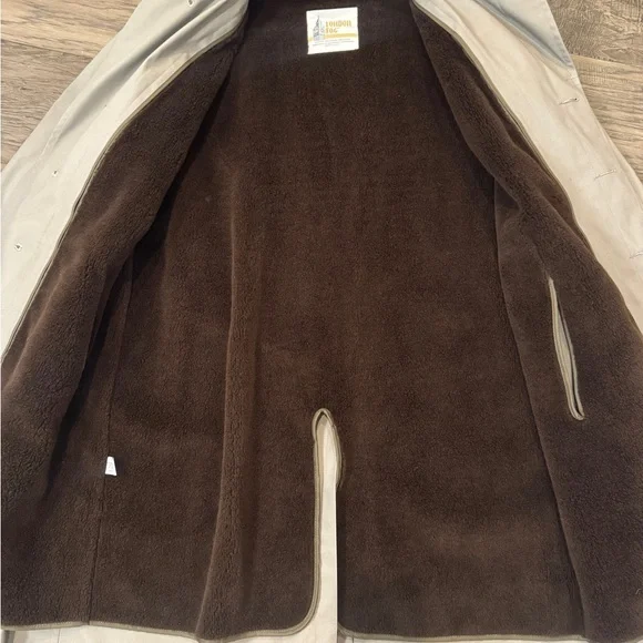 Vintage London Fog Trench Coat Mens 42 W/Warm Zip-Out Lining Made in USA 70s-80s - Picture 14 of 16